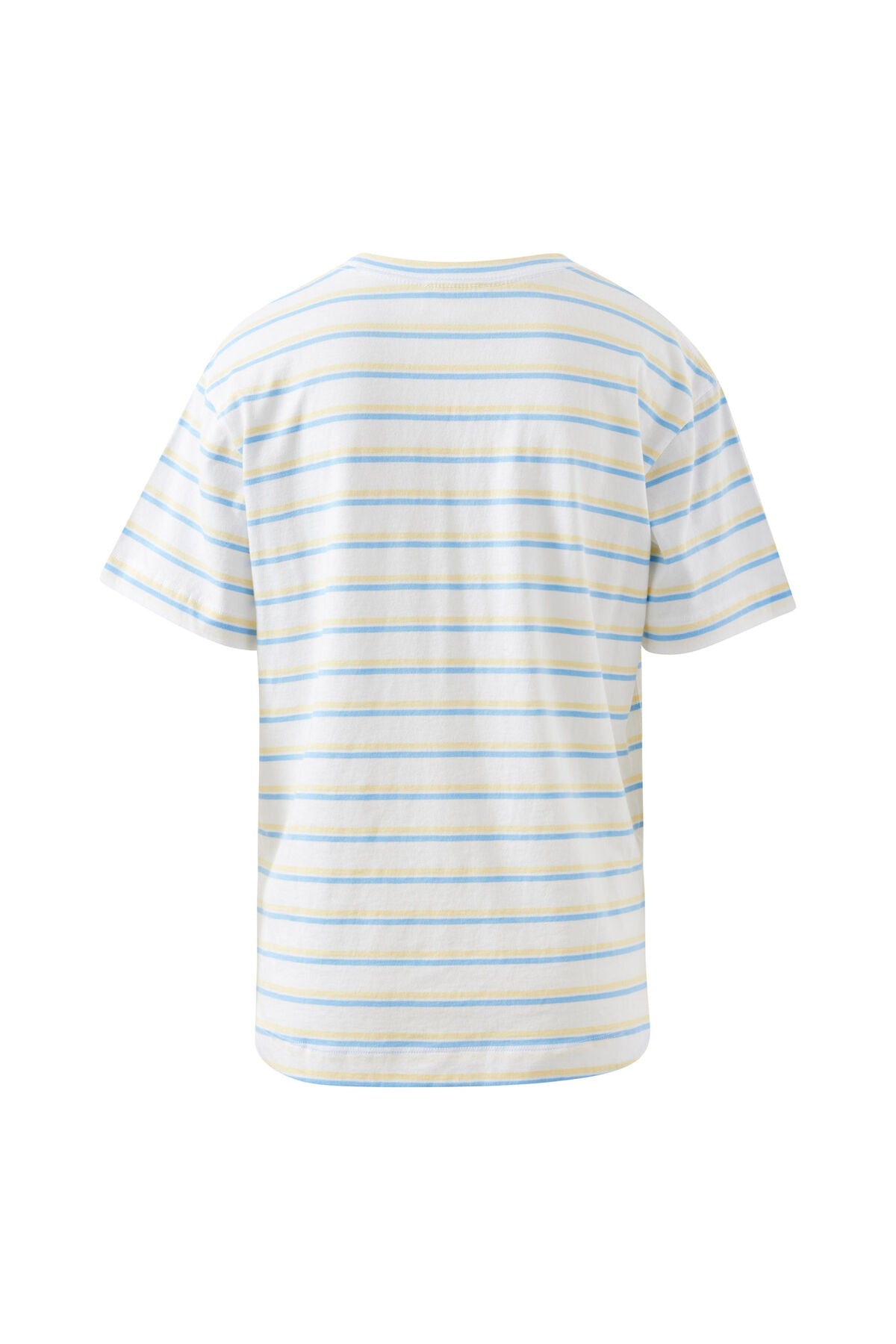 Stevie Slouchy Tee - Powder Blue, Sunny Yellow Stripe