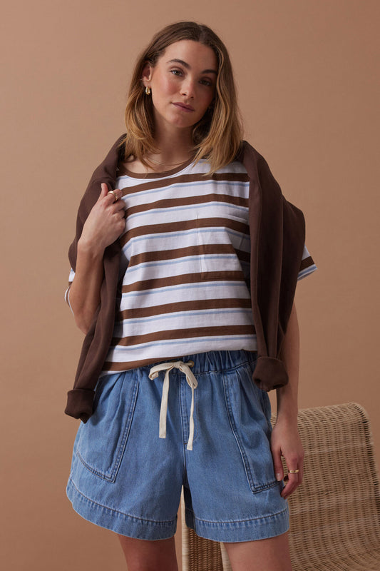 Darcy Relaxed Everyday Short - Mid Wash Blue