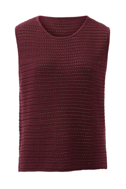 Mesh Knit Tank - Wine