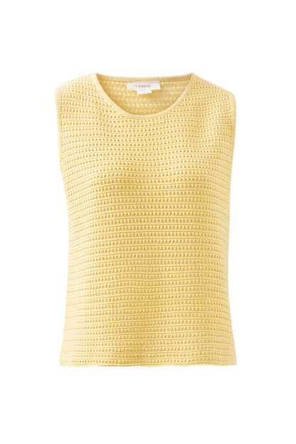 Margot Mesh Knit Tank - Sunny Yellow