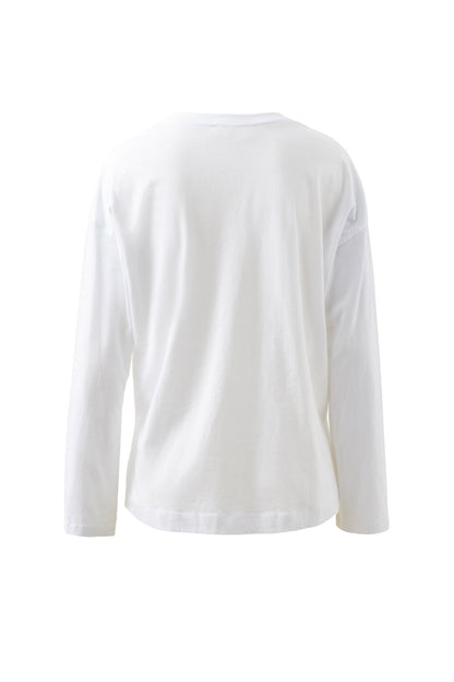 Scout Slouchy Long Sleeve Tee - White