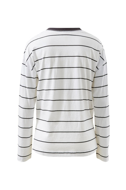 Scout Slouchy Long Sleeve Tee - Phantom Fine Stripe
