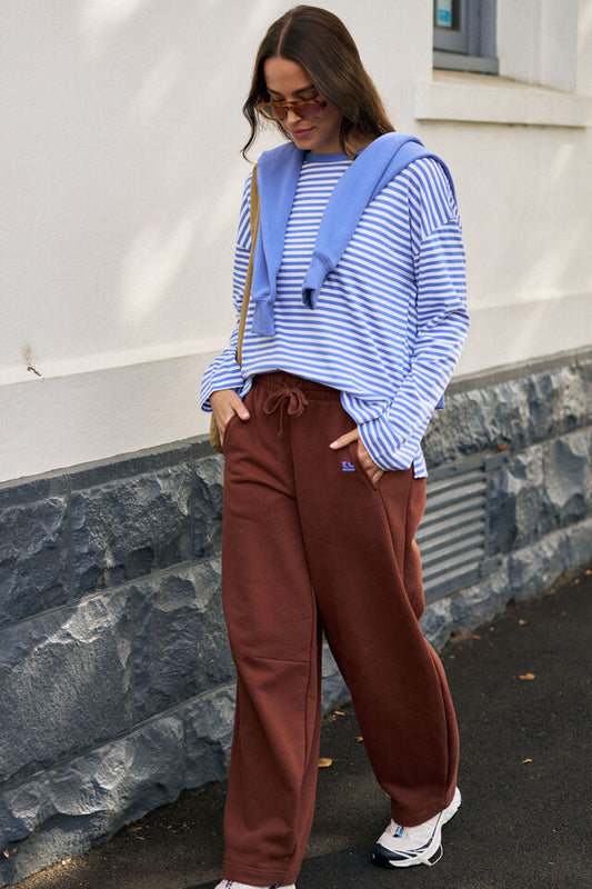 Scout Slouchy Long Sleeve Tee - Vintage Blue White Stripe