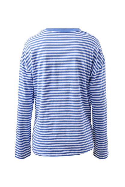 Scout Slouchy Long Sleeve Tee - Vintage Blue White Stripe