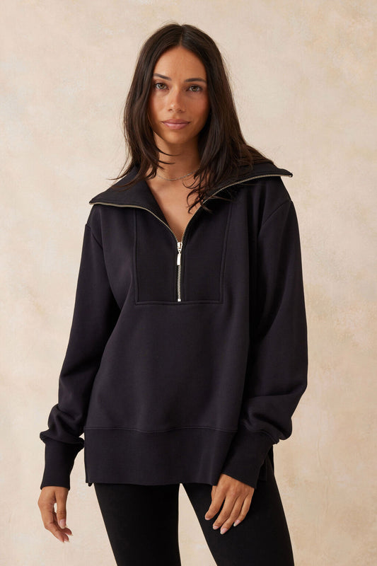 Half Zip Sweat - Chocolate