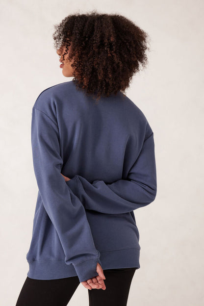 Oversized Slouchy Crew - Moonlight Mini Logo