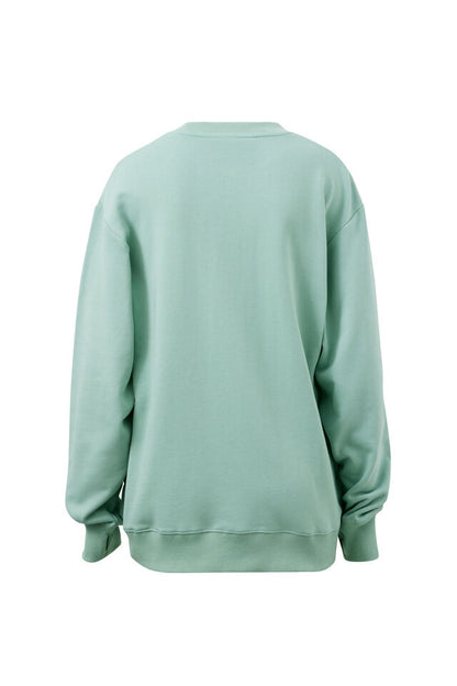 Isla Oversized Slouchy Crew - Seafoam