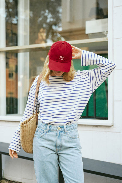 Ceres Monogram Cap - Deep Red