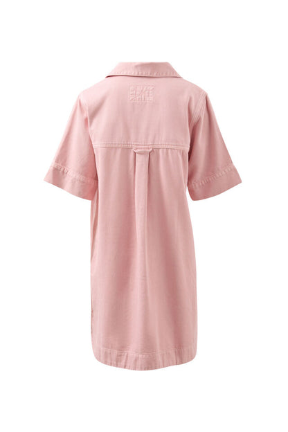 Sammy Relaxed Shirt Dress - Washed Pink
