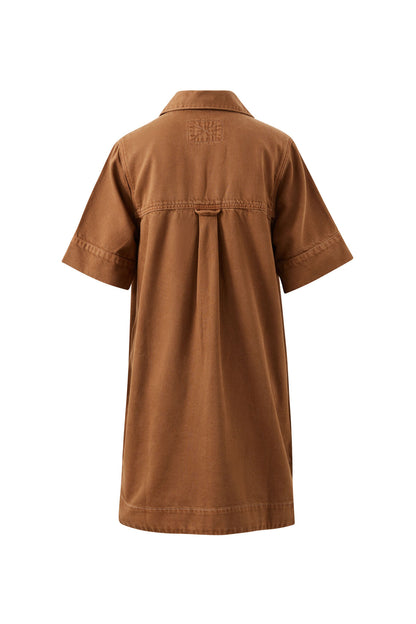 Sammy Relaxed Shirt Dress - Toffee