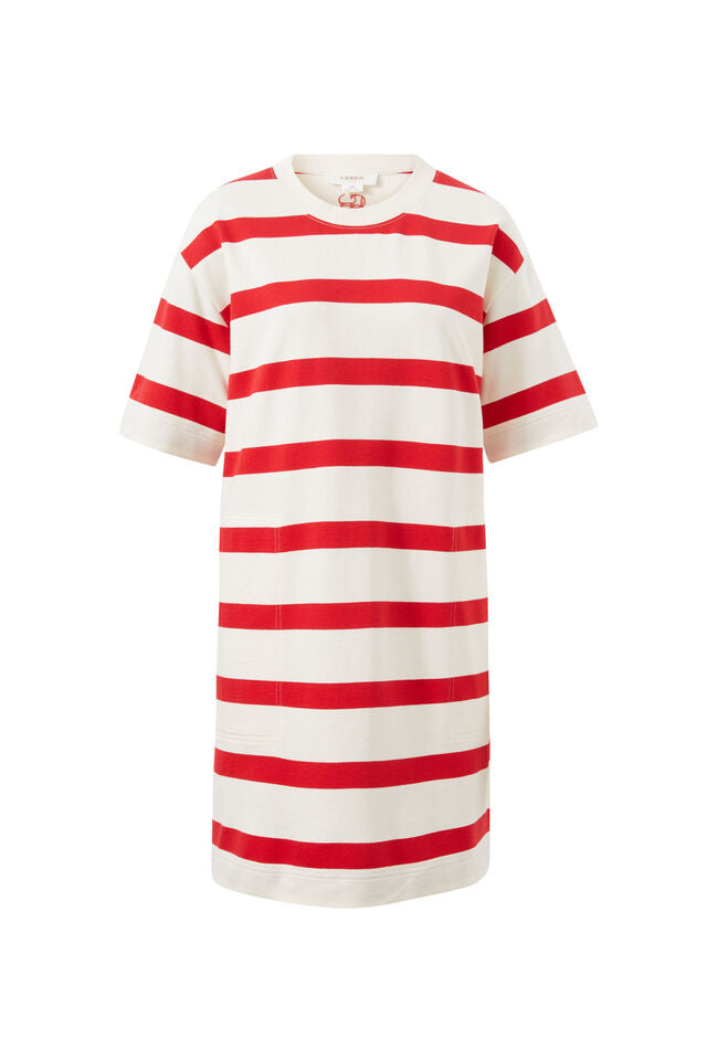 Mini Terry Dress - Red Stripe