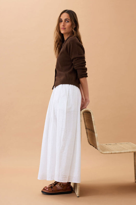 Florence Skirt - White Broderie