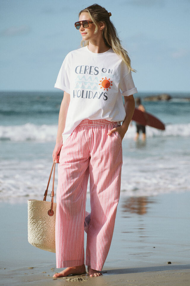 The Lounge Pant - Heritage Red Stripe