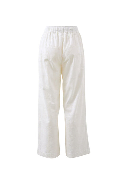 The Lounge Pant - White Broderie