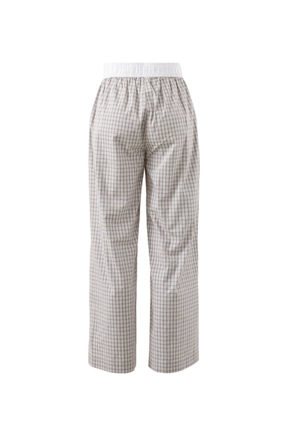 The Lounge Pant - Wine Choc Blue Check