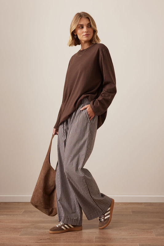 The Lounge Pant - Chocolate Check