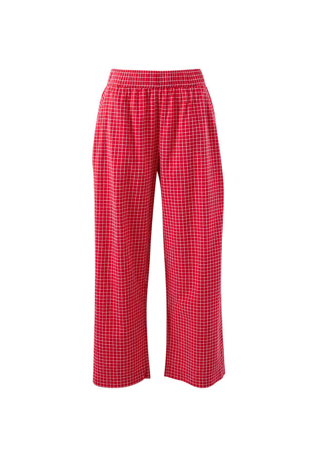 The Lounge Pant -Textured Red Check