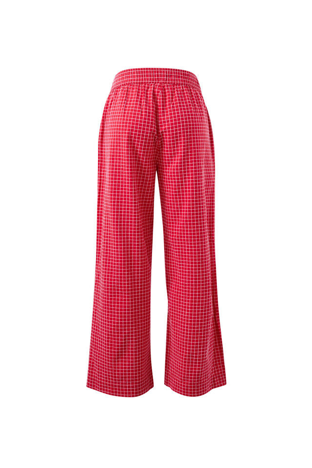 The Lounge Pant -Textured Red Check