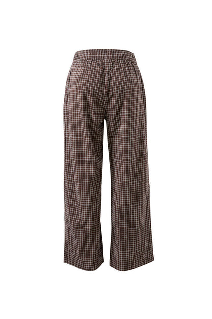 The Lounge Pant - Textured Chocolate Check
