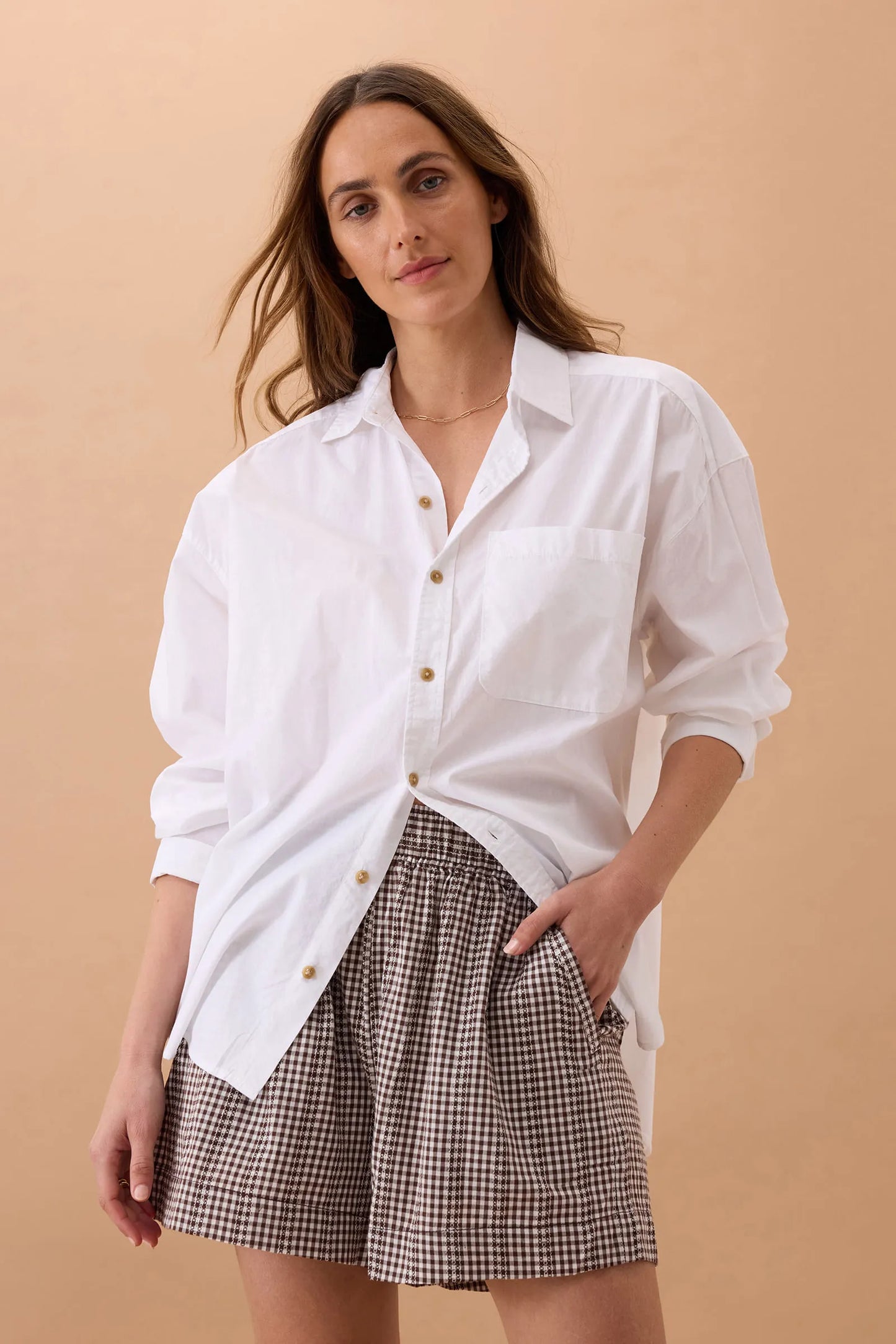 Mila Short - Chocolate Gingham