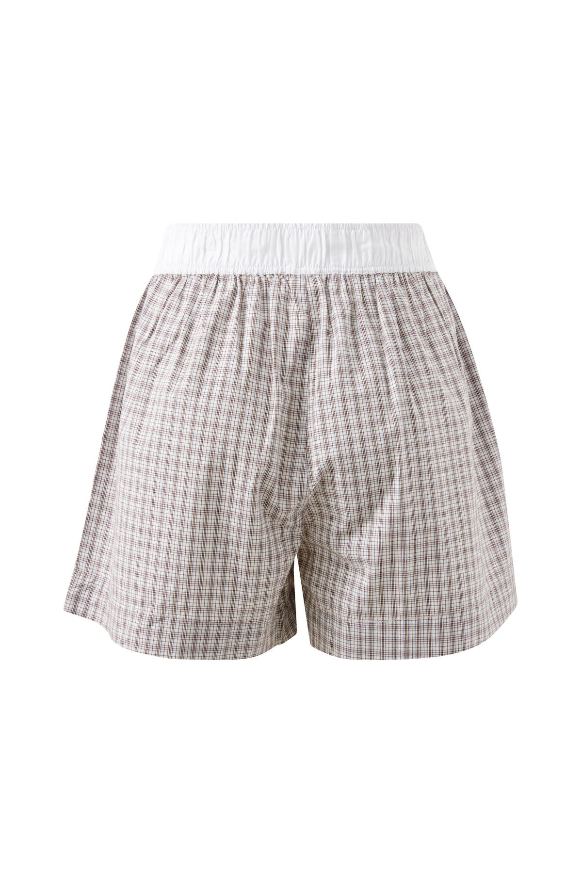 Mila Short - Wine Choc Blue Check