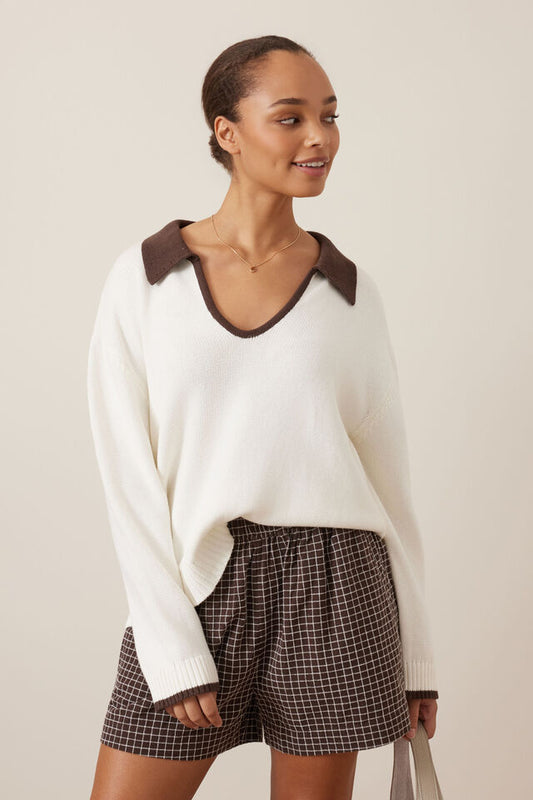 Mila Shorts - Chocolate Check