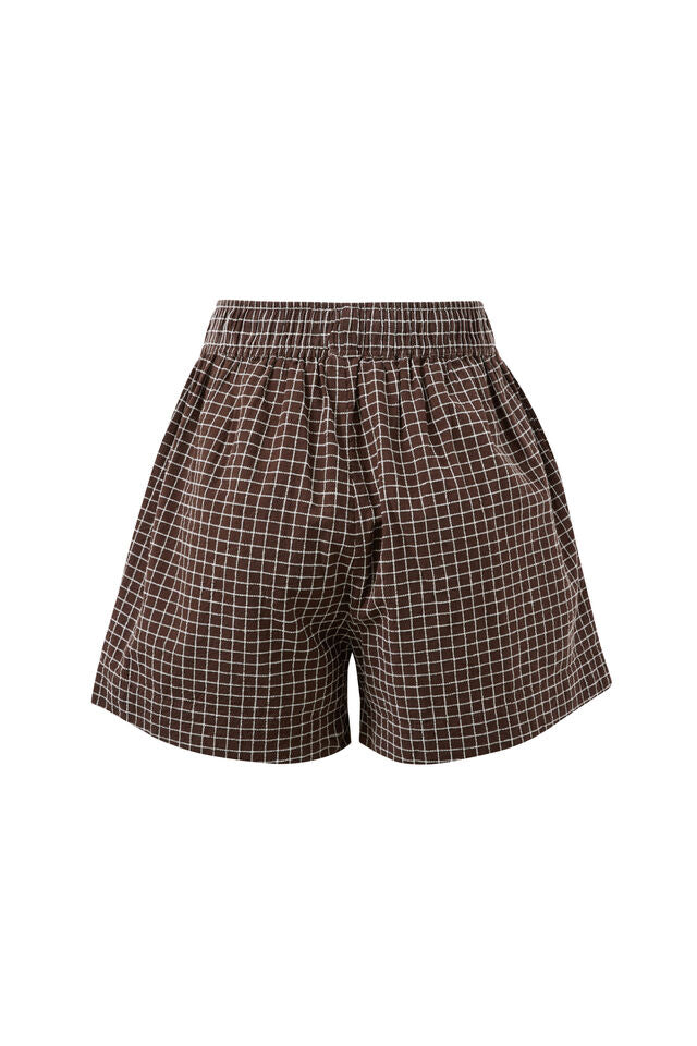 Mila Shorts - Chocolate Check
