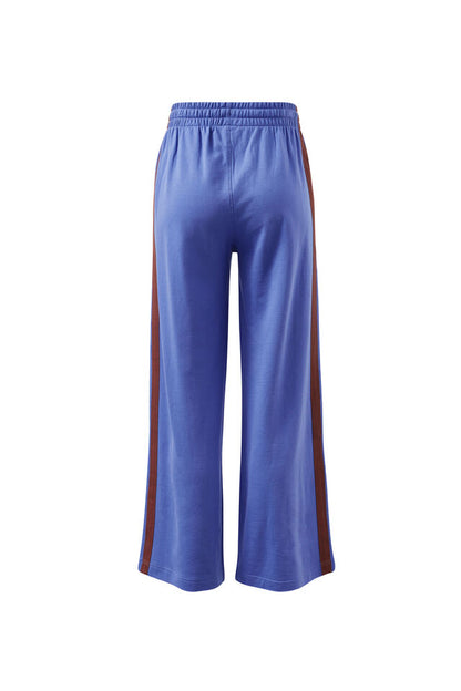 Gigi Wide Leg Terry Trackpant - Vintage Blue
