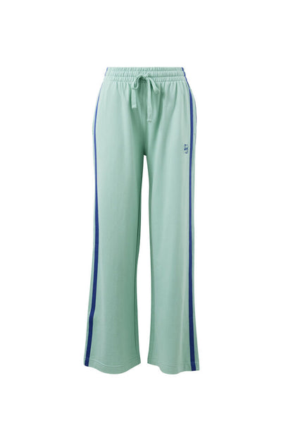 Gigi Wide Leg Terry Trackpant - Seafoam