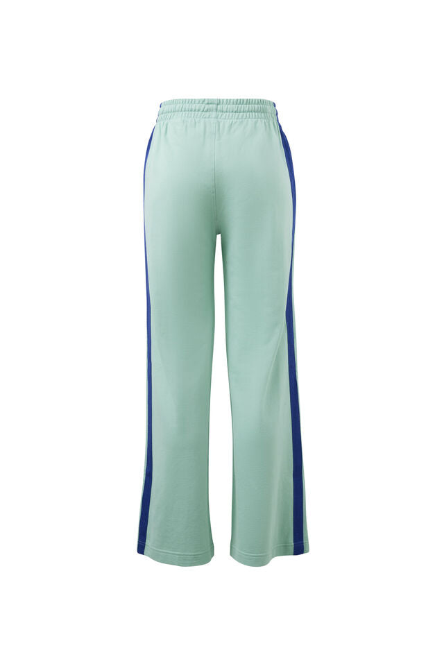 Gigi Wide Leg Terry Trackpant - Seafoam