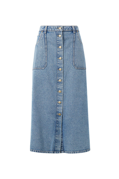 Denim Midi Skirt