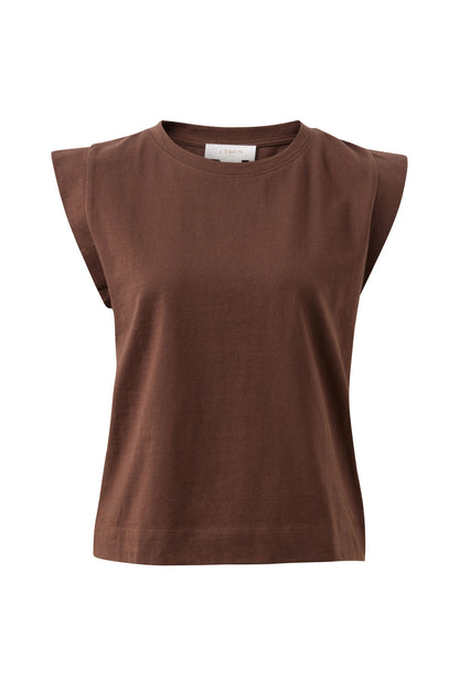 Extended Shoulder Tee - Chocolate