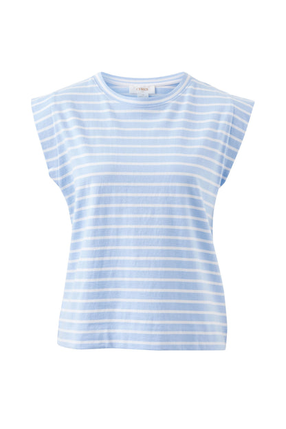 Extended Shoulder Tee - China Blue