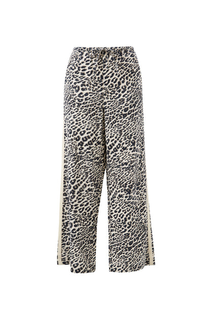 Relaxed Drawstring Pants - Leopard
