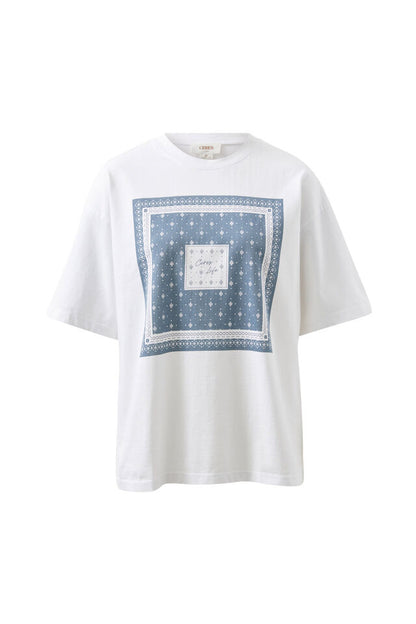 Tully Boyfriend Tee - Moonlight Bandana Print