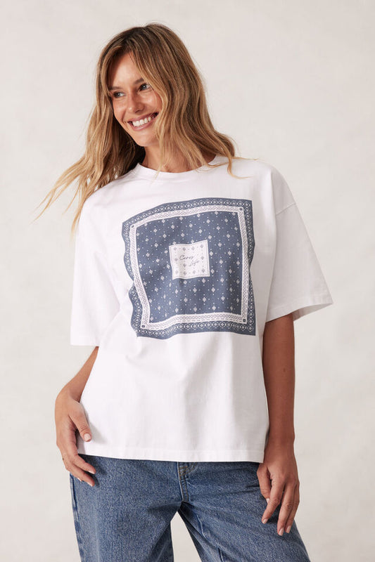 Tully Boyfriend Tee - Moonlight Bandana Print