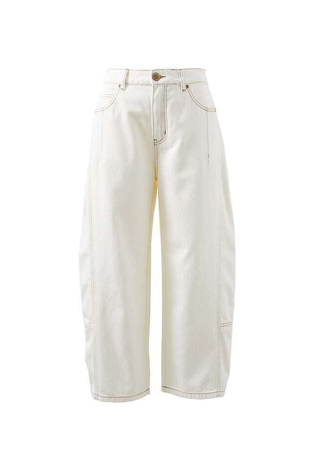 Demi Barrel Jean - Ecru