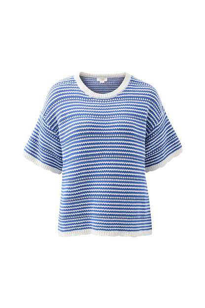 Nina Boxy knit - Summer Blue