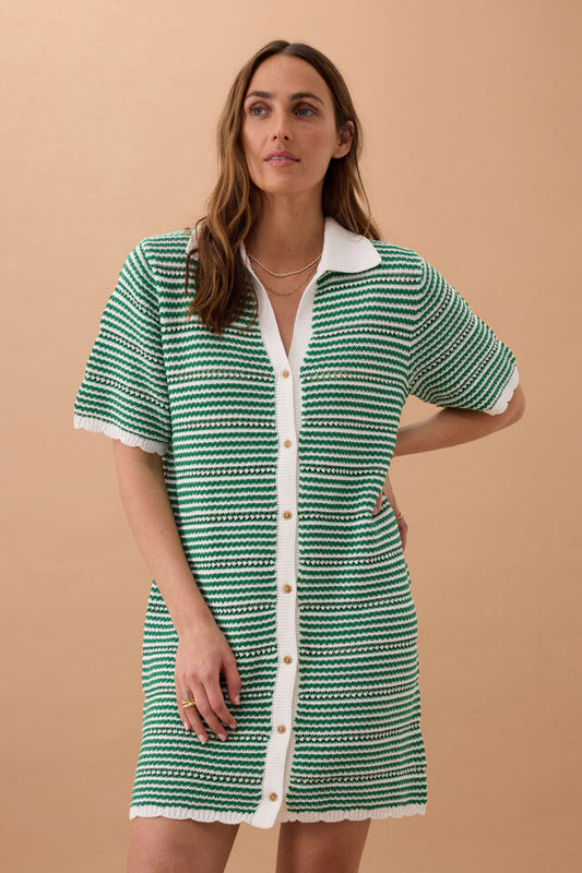 Nala Knit Mini Dress - Kelly Green