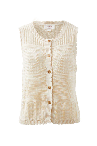 Button Through Knit Vest