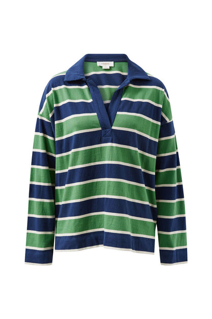 Shelby Slouchy Rugby Top - Heritage Navy Stripe