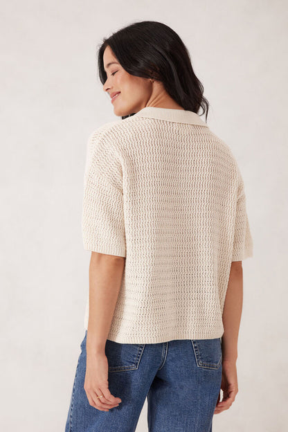 Boxy Button Through Knit
