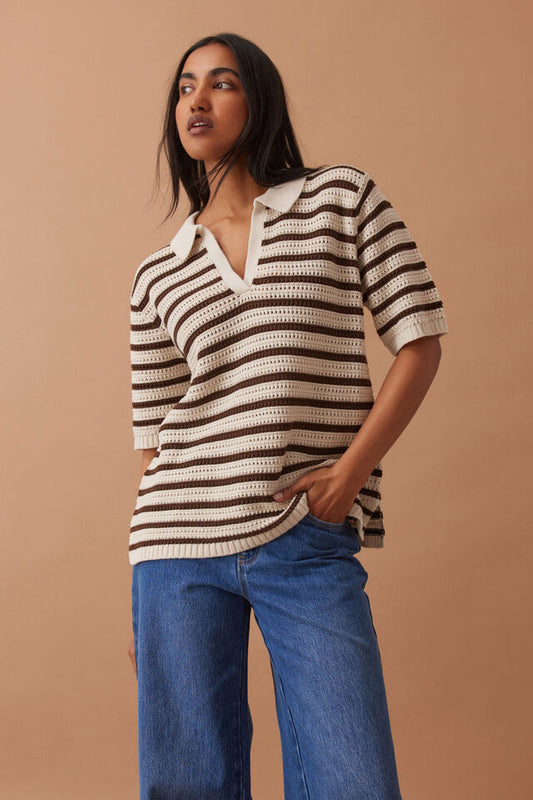 Molly Textured Short Sleeve Knit