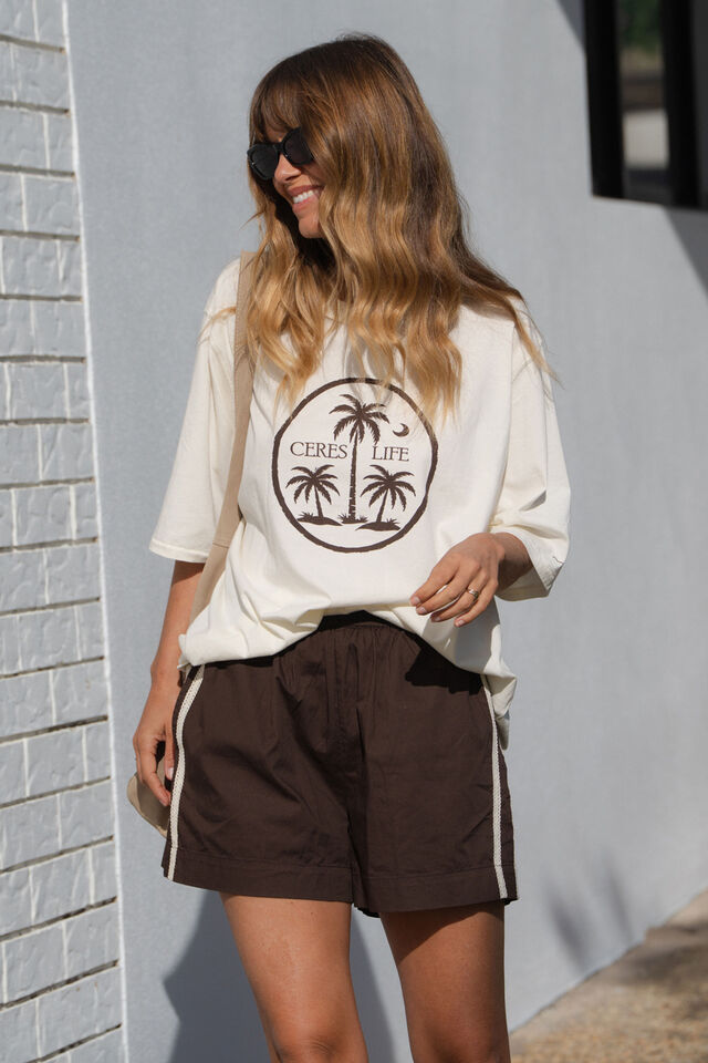 Liv Oversized Tee - Island Palms