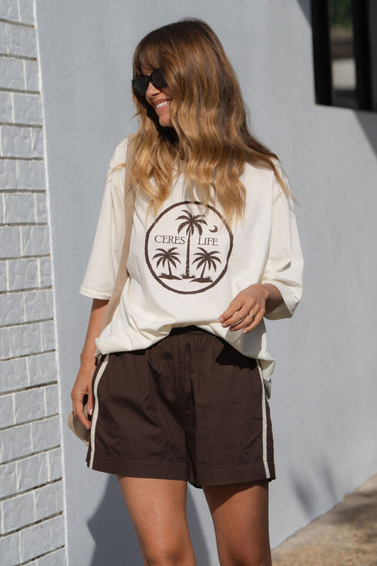 Liv Oversized Tee - Island Palms