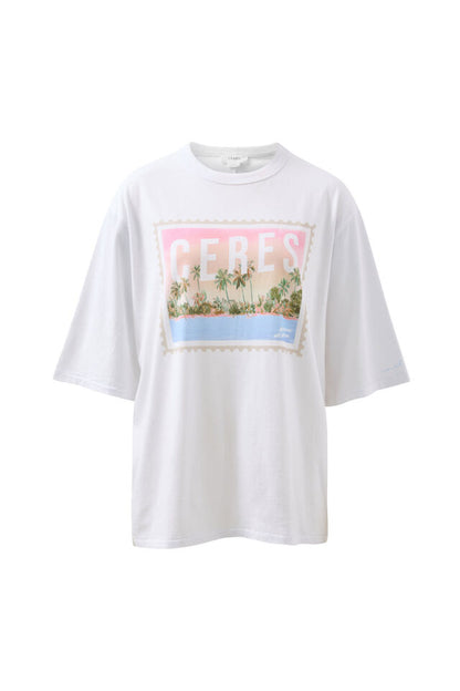 Liv Oversized Tee - Holiday Stamp