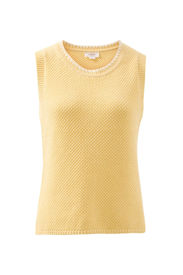 April Knit Tank - Sunny Yellow
