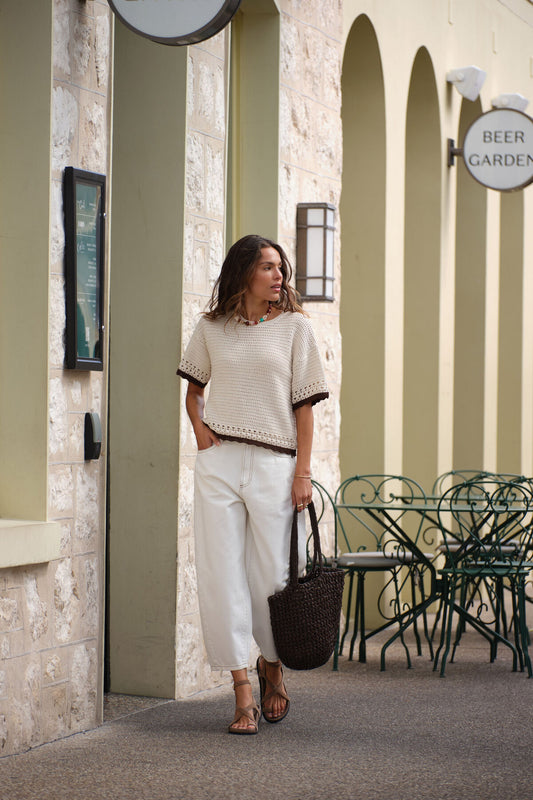 Blair Knit Tee - Ecru