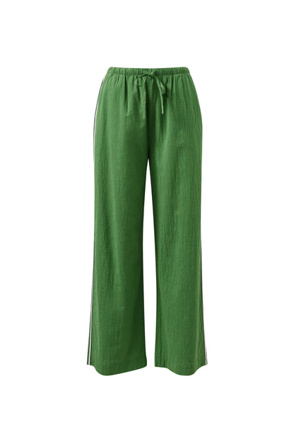 Resort Pant - Basil Side Stripe