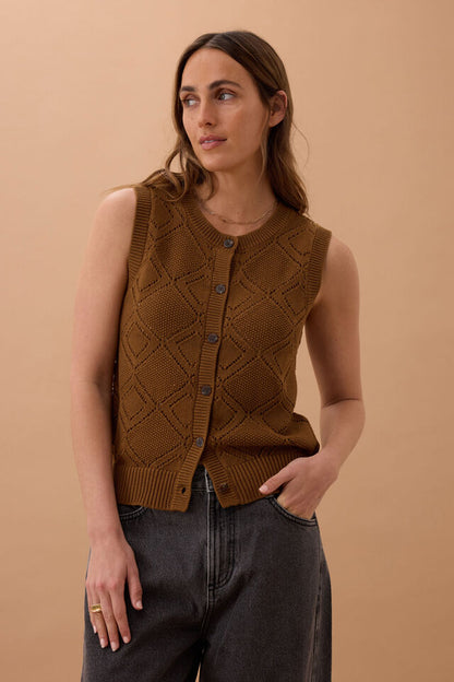 Dahlia Diamond Knit - Toffee